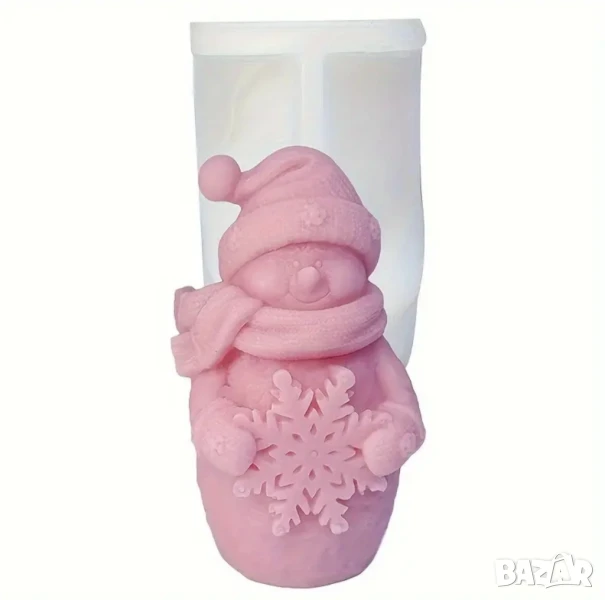 Молд Снежен човек със снежинка , снимка 1