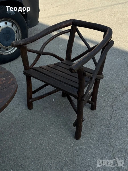 Комплект столове с маса Ръчна изработка , снимка 1