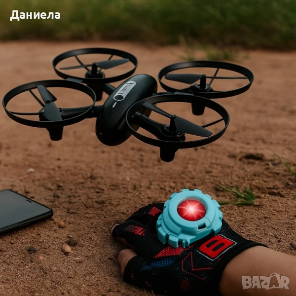 Дрон с жестово управление и Wi-Fi камера – Traces, снимка 1