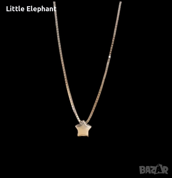 Minimalist Сребърно колие звездичка,колекция"Stars"/ново, снимка 1