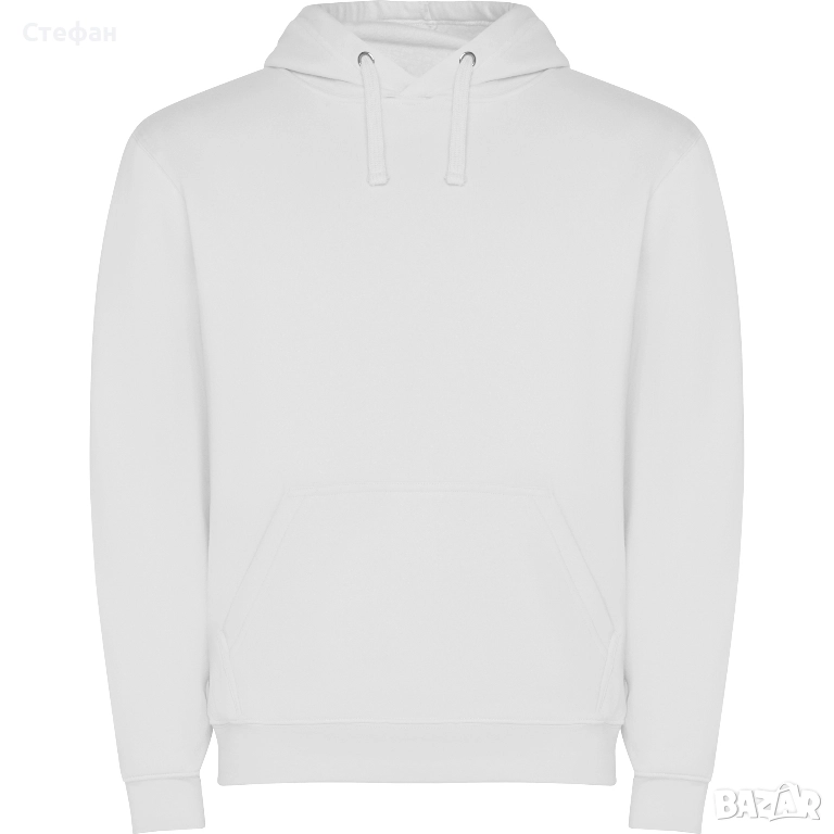 Детски суичър, кенгуро, hoodie, худи, бял 7-8 г., снимка 1
