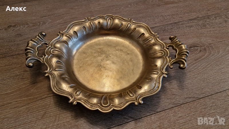 Масивна дебелостенна фруктиера, месинг, 1кг– Франция., снимка 1