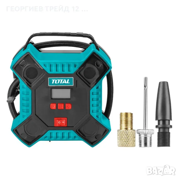 Компресор за гуми TOTAL, 35 L/min, 12 V, 160 PSI - TL TTAC1601, снимка 1