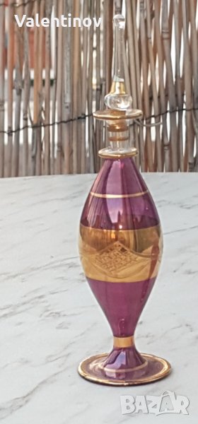 Старинен стъклен флакон за парфюм , снимка 1