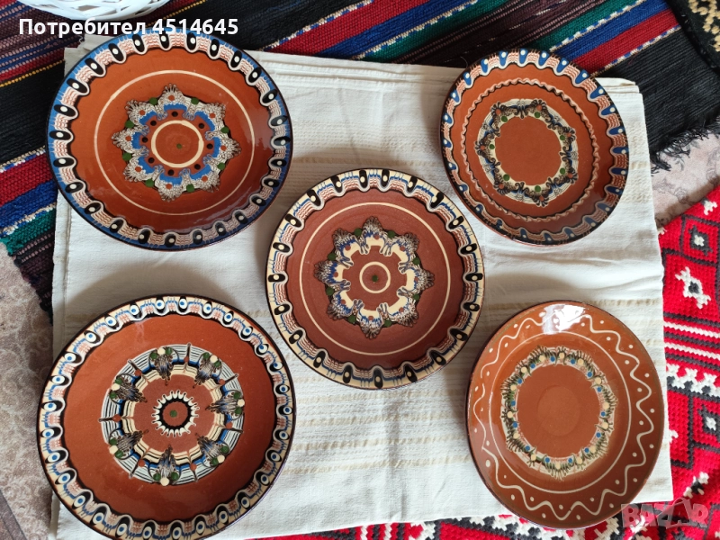 Нови чинии и за стена 5 бр., снимка 1