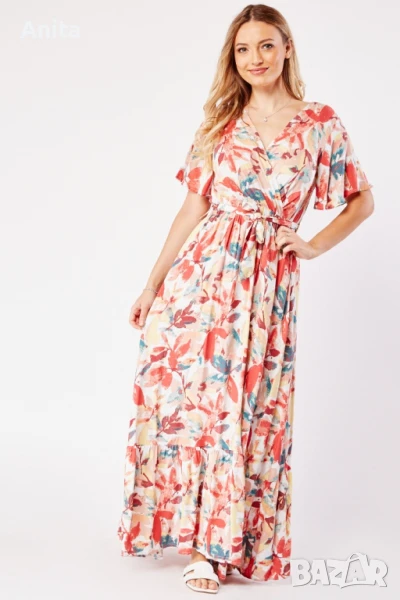 дълга цветна рокля Л/ХЛ, снимка 1