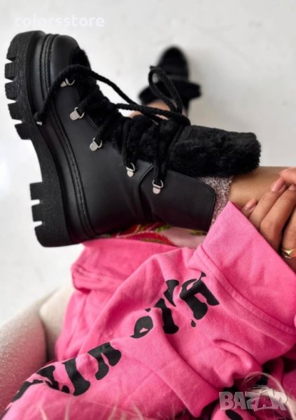 Боти на платформа - черни - BPUH1, снимка 1