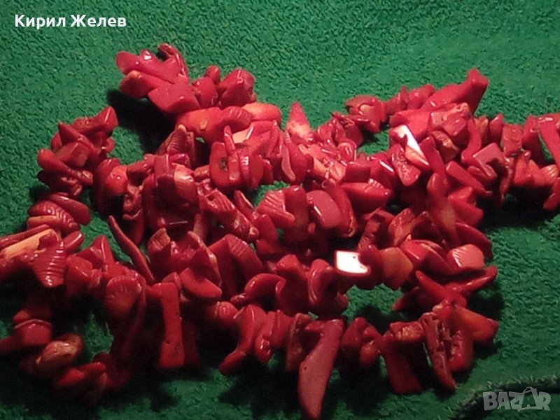 СТАРО НАТУРАЛЕН ЧЕРВЕН КОРАЛ КОЛИЕ 8139, снимка 1