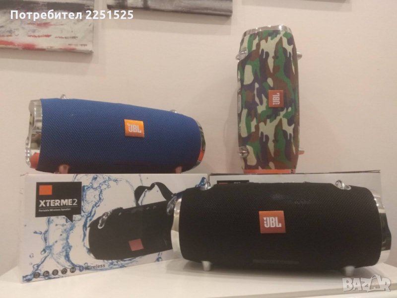 60W JBL XTREME 2!Водоустойчива блутут Bluetooth колонка, колона, тонколона за музика спорт, снимка 1