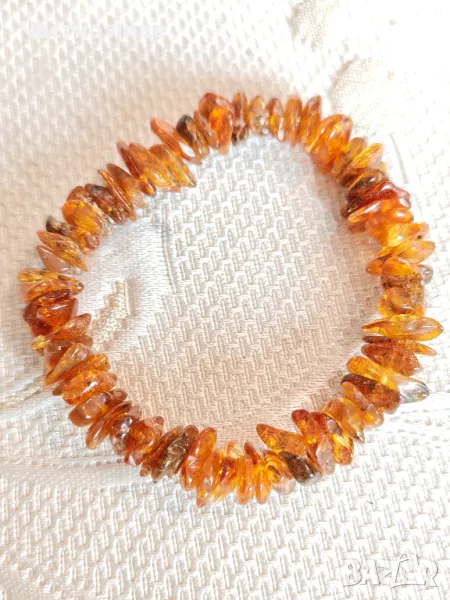 Оригинална Руска Соц СССР Гривна Янтарь Кехлибари 1970те г., снимка 1