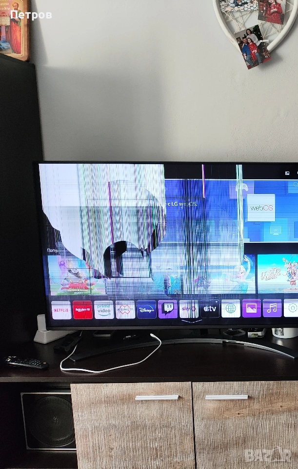 Телевизор LG 49SM 8200PLA ПОВРЕДЕН, снимка 1