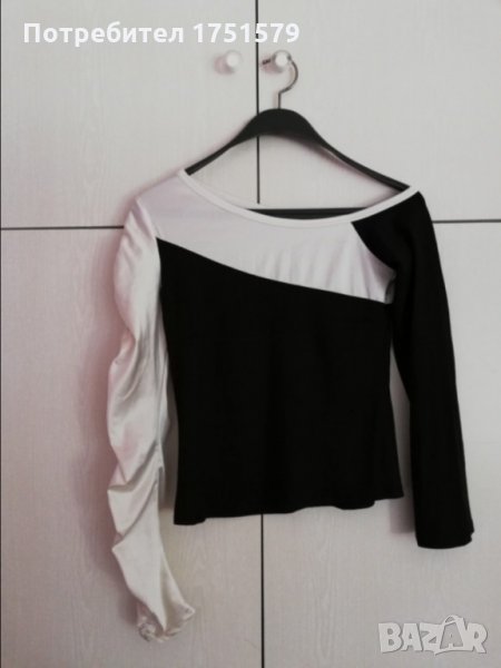 Блуза със сатенен ръкав, снимка 1