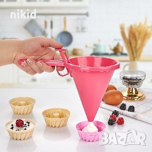 Фуния Разпределител дозатор пош за крем сос шоколад глазура ганаш тесто диспенсер пластмасов дозатор, снимка 1