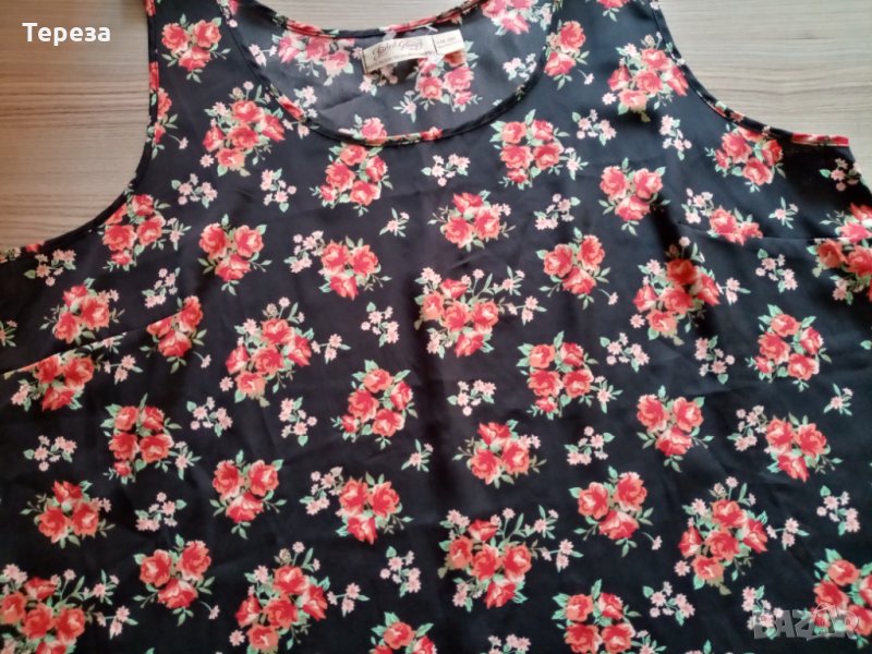 🆕 Черна туника с рози/ XXL🌹 , снимка 1
