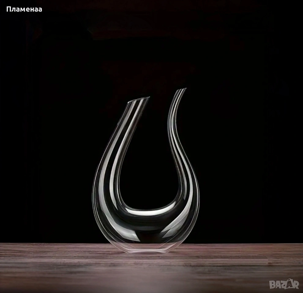 Дизайнерски стъклен декантер, снимка 1