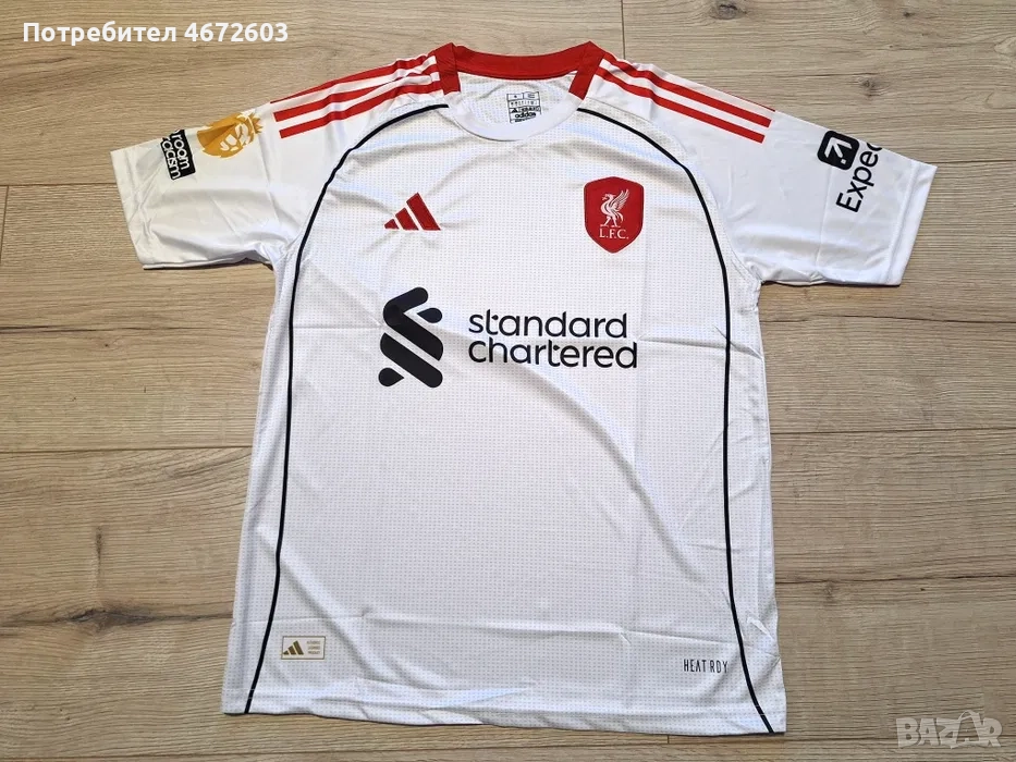 Футболна фланелка на Ливърпул за гостуване сезон 25/26, снимка 1