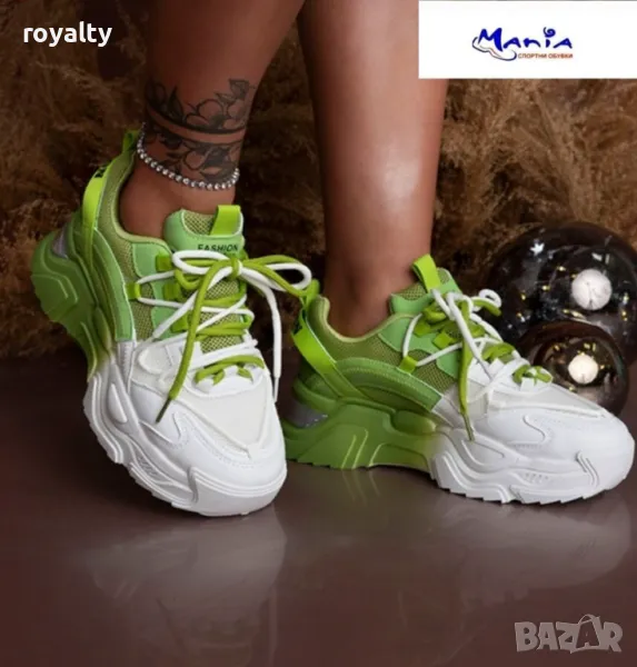 Дамски двуцветни маратонки, снимка 1