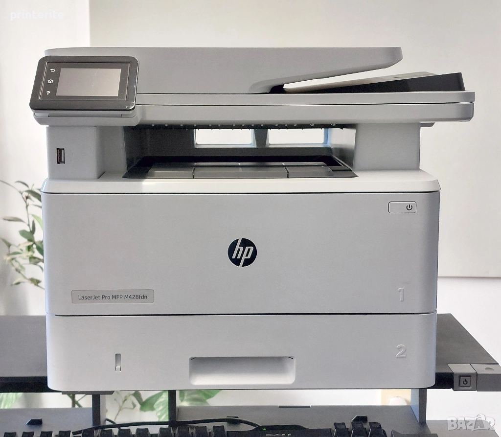 HP LaserJet Pro MFP M428fdn принтер, сккенер, копир, снимка 1