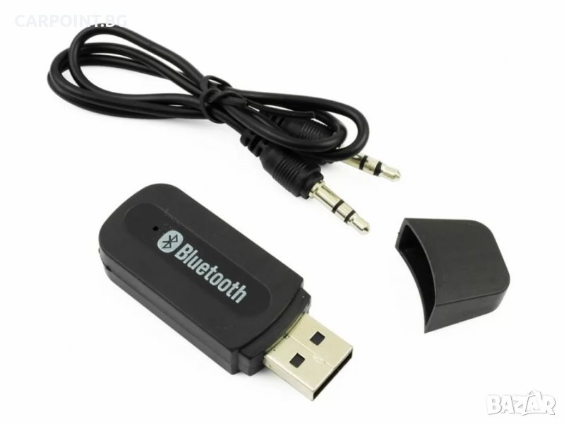 FM ТРАНСМИТЕР AMIO AUX-01 АУДИО ПРИЕМНИК BLUETOOTH AUX USB ПРЕДАВАТЕЛ АДАПТЕР 1БР., снимка 1