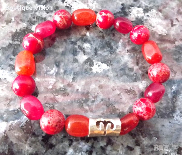 Ново! ГРИВНИ - ЗОДИИ от сребро 950 проба със скъпоценни и полускъпоценни камъни, снимка 1