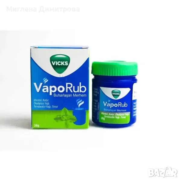 Mехлем VapoRub( Вейпо ръб )синузит, настинка, хрема, главоболие, акне, инфекц, снимка 1
