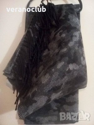 Мъжки шал Камуфлаж Сив, снимка 1