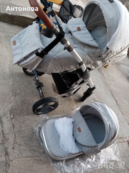 Детска количка Lorelli Rimini 2 в 1, сива , снимка 1