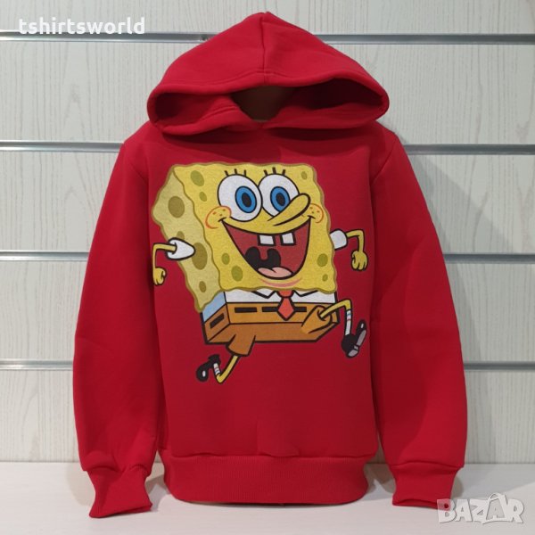 Нов детски суичър с дигитален печат Спондж боб, снимка 1