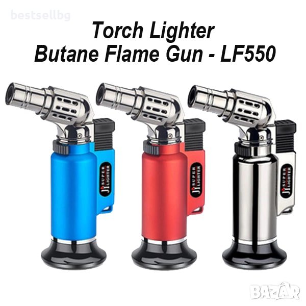 Мини газова горелка пиезо запалване кухненска запалка газ сладкарска, снимка 1