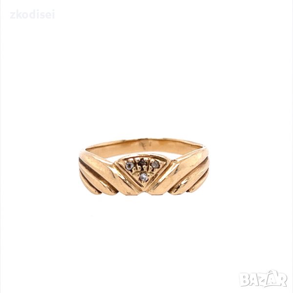 Златен дамски пръстен 3,18гр. размер:57 14кр. проба:585 модел:21711-1, снимка 1