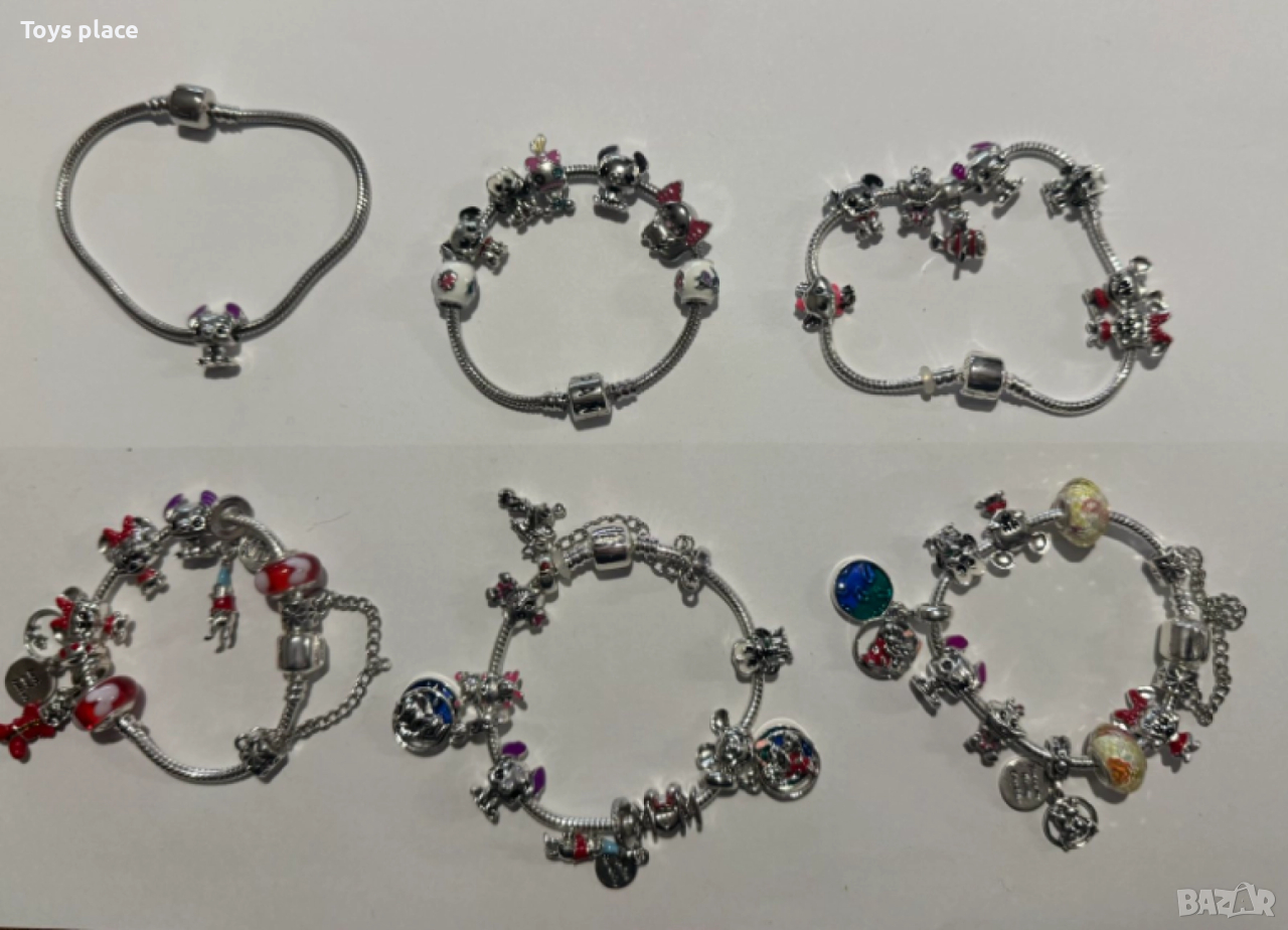 Disney Гривни тип Пандора Лило и Стич, Мики Маус Lilo and Stitch Minnie mouse , снимка 1