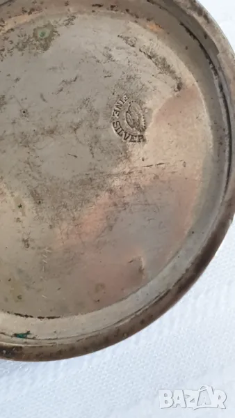 Стар сребърен джобен часовник с ключ и кюстек, снимка 1