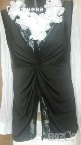 Фин еластичен черен дамски топ ПРОМОЦИЯ ДО КРАЯ НА МЕСЕЦА👚🍀M/L, L👚🍀 арт.415, снимка 3 - Корсети, бюстиета, топове - 28246928