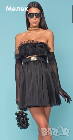 Елегантна рокля с тюл и цветя Junona