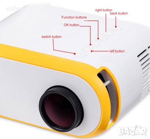 1680x1050@60Hz FullHD TFT LED LCD Projector HDMI WiFi Miracast Screen Mirroring Мултимедиен Проектор, снимка 11 - Плейъри, домашно кино, прожектори - 40496328