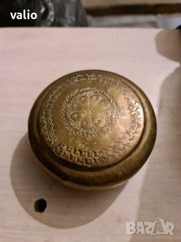 Стара медна купичка с капак, снимка 1 - Други ценни предмети - 38318298