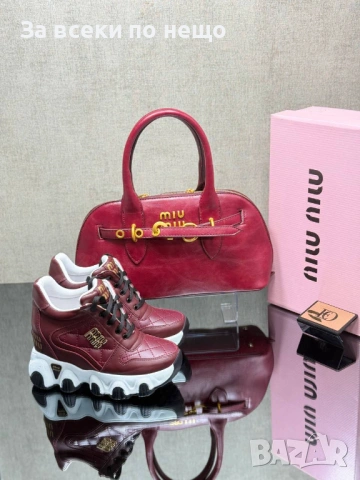 Miu Miu Дамски Маратонки На Платформа👟Дамски Спортни Обувки Миу Миу - Различни Цветове Код SK606, снимка 6 - Маратонки - 53092241