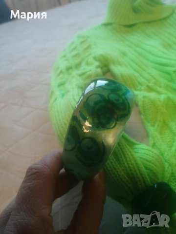 Нова Зелена рокля фино машинно плетиво +гривна и пръстен , снимка 13 - Рокли - 43910841