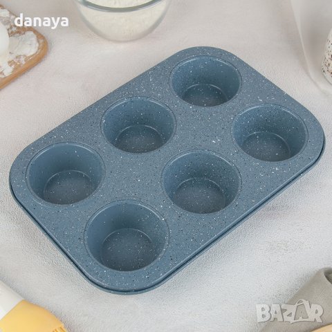 1307 Метална форма за мъфини “Мрамор”, снимка 2 - Форми - 39949168