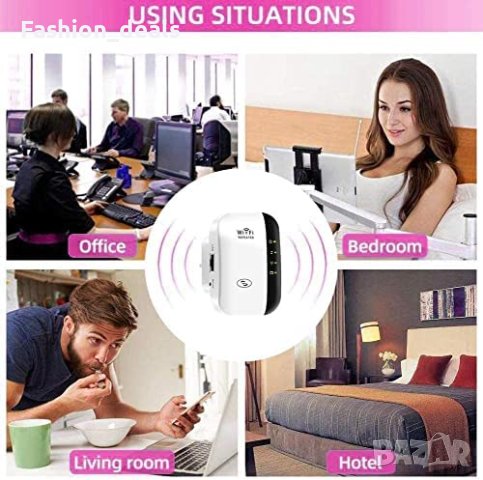 Нов WiFi усилвател за сигнал Интернет Антена разширител на обхват, снимка 7 - Мрежови адаптери - 40835160