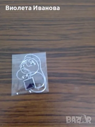 Колие с лилав/виолет камък, Орифлейм, снимка 4 - Колиета, медальони, синджири - 49285970