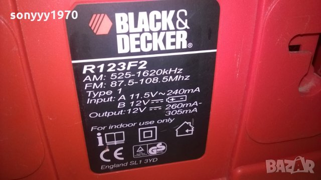 black & decker строително радио-внос швеицария, снимка 8 - Радиокасетофони, транзистори - 26438591