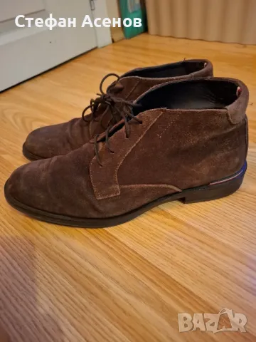 Велурени боти- Tommy hilfinger-42Н-естествен велур, снимка 5 - Мокасини - 49407470