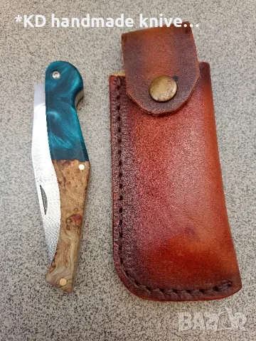 Сгъваем нож "Кондре" ръчно изработен + ПОДАРЪК кания, снимка 5 - Ножове - 48725453