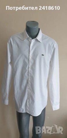 Lacoste Slim Fit Mens Size - 41 /16/ M НОВО! ОРИГИНАЛ! Мъжка Риза!, снимка 8 - Ризи - 53601328