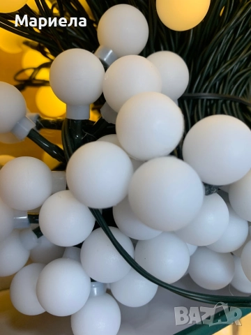 Коледни лампички 25 метра / Сферични, снимка 4 - Лед осветление - 52291099