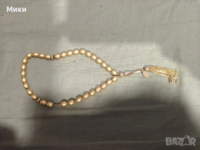 Ръчно изработена златна броеница 14к