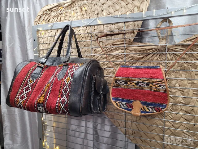 бродиран  голям сак+ чанта ЕСТЕСТВЕНА КОЖА , снимка 13 - Чанти - 50034682