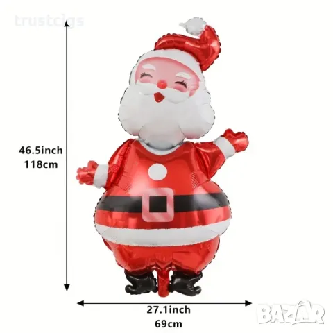 Надуваем балон дядо коледа 120 см, снимка 3 - Декорация за дома - 47390136