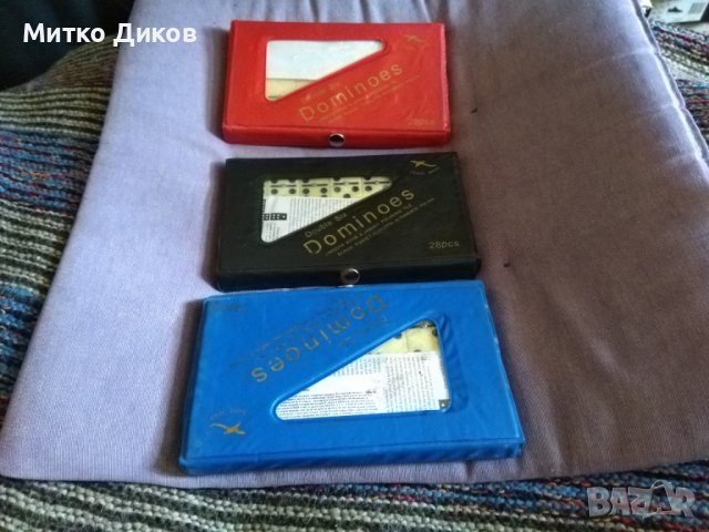 Домино марково ново 28 пула кожен калъф костни пулове 20х45мм, снимка 2 - Домино - 40000427